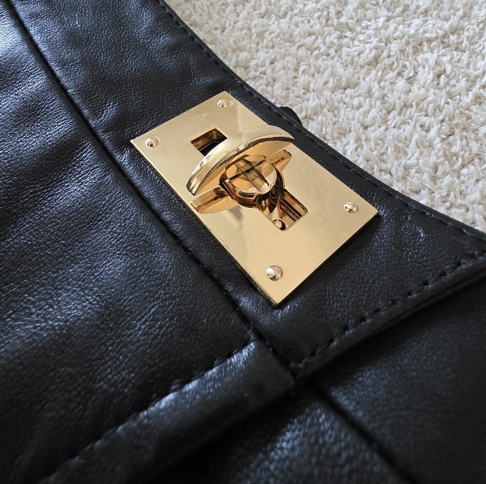 Karina Grimaldi Petronella Leather Skirt (Skort) - Black - Picture 4 of 4